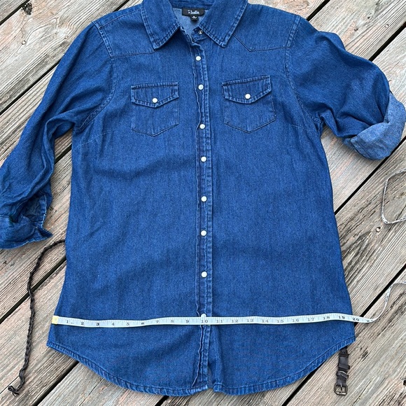 Denim snap-front shirt M-L - Picture 9 of 10